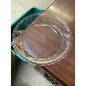 Vintage PYREX #210 DEEP Pie Plate 10.5" x 1 3/4" Clear Pie Dish w/Flat Rim, USA
